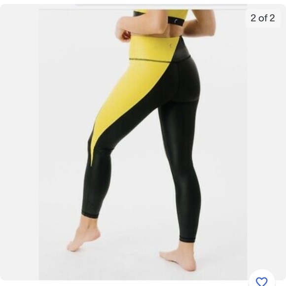 Zyia NeonYellow Metallic Legging’s 8-10 - Picture 10 of 10